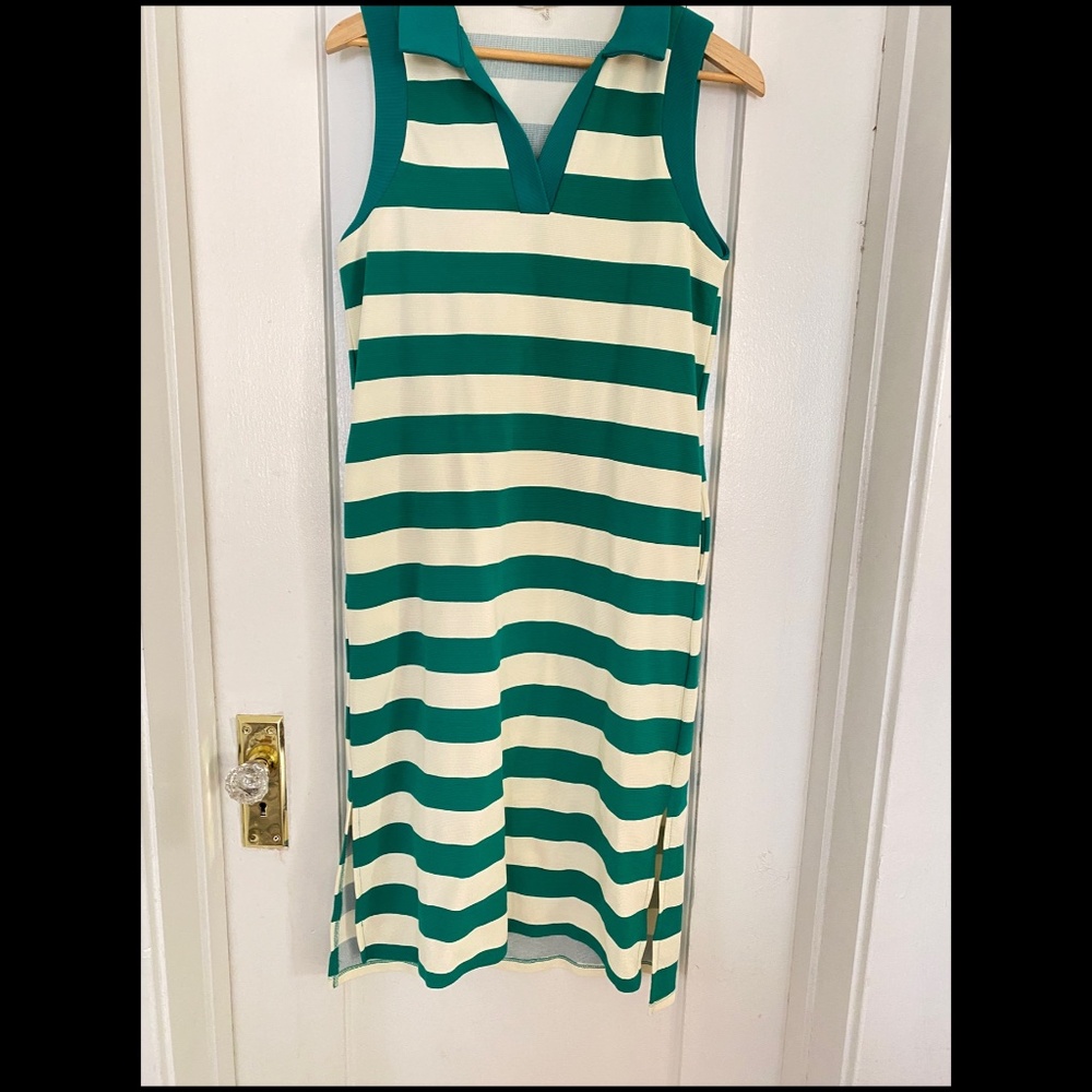 Entro Maternity Striped Midi Dress